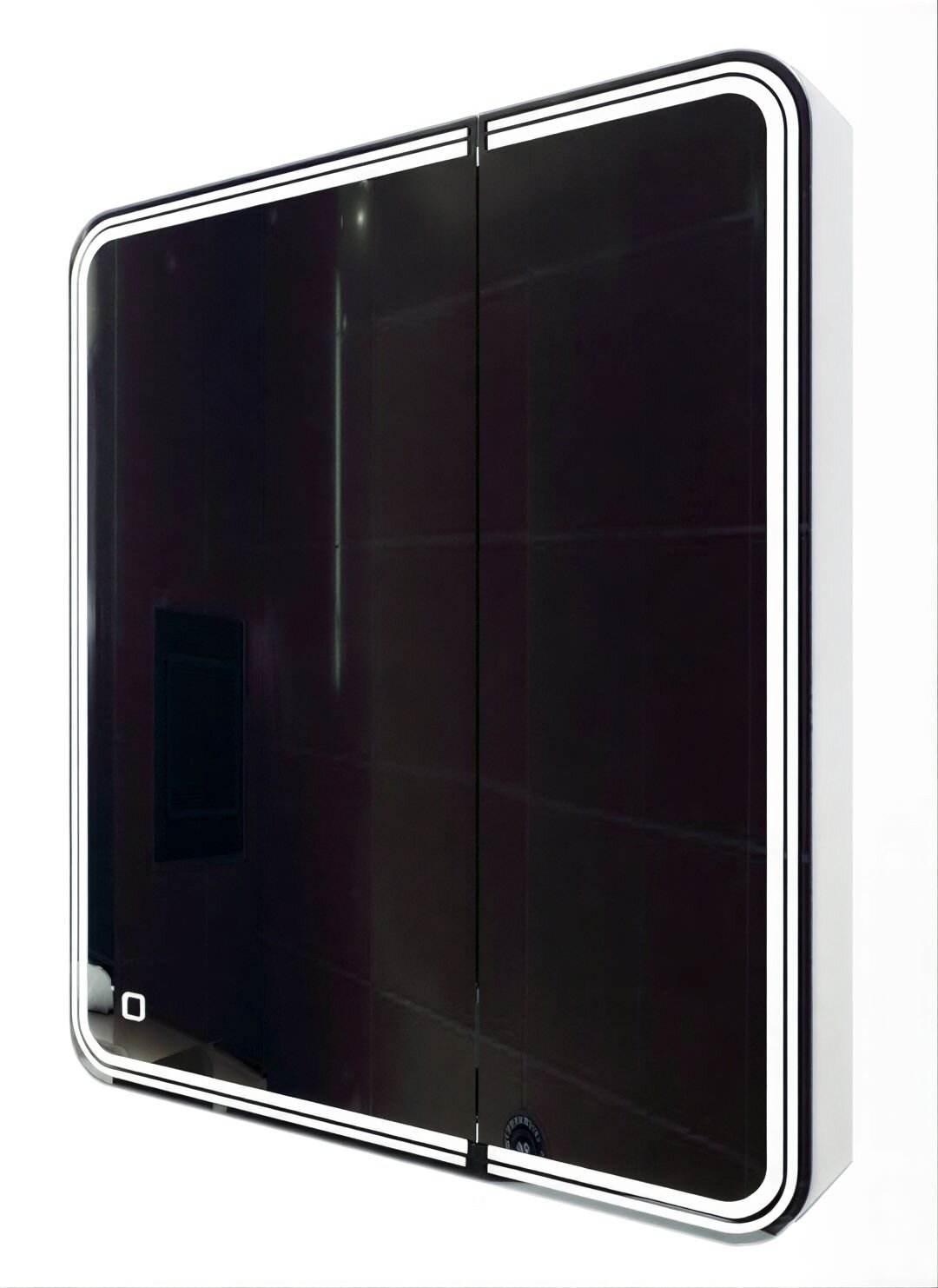 Изображение товара Зеркальный шкаф Azario Adriana 1 Л 70 x 80 см, с LED подсветкой, диммер, сенсорный выключатель, белый, левый, CS00072835 Изображение товара Зеркальный шкаф Azario Adriana 1 Л 70 x 80 см, с LED подсветкой, диммер, сенсорный выключатель, белый, левый, CS00072835