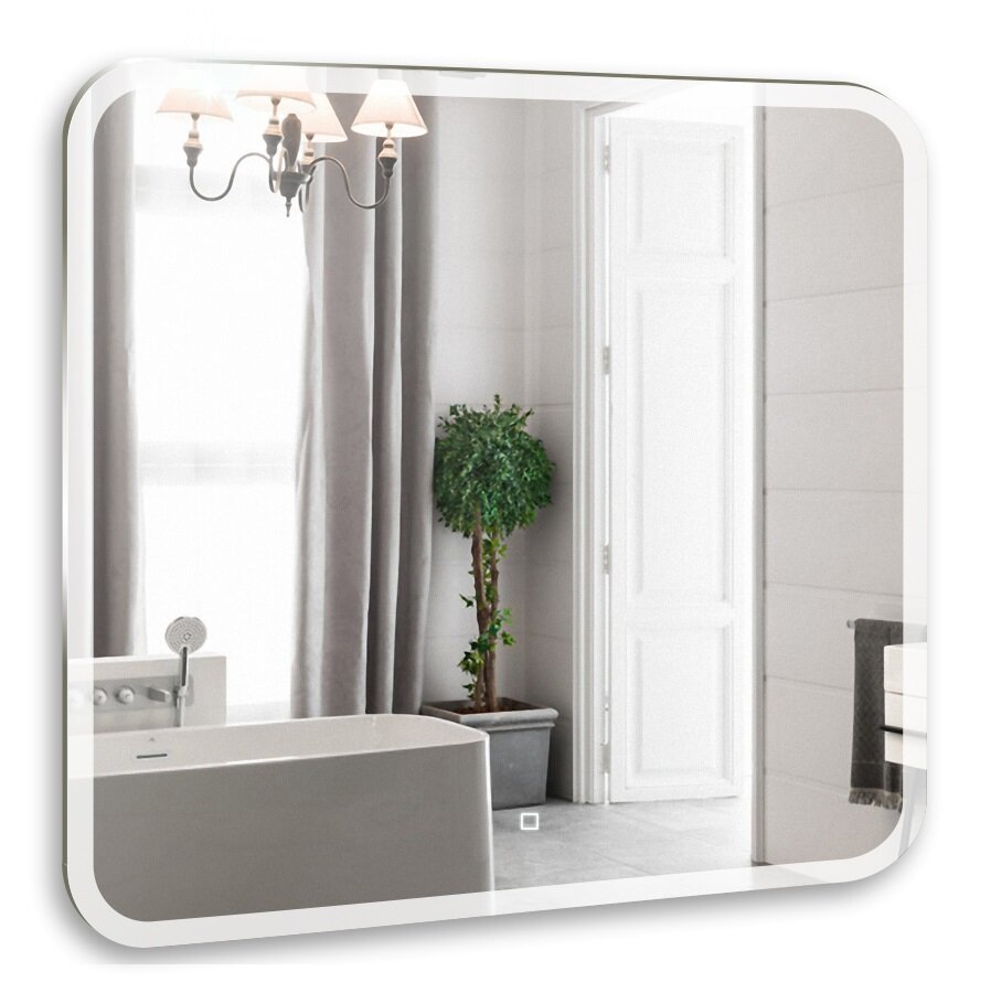 Изображение товара Зеркало Azario Стив-2 70 x 68 см, с LED-подсветкой, диммер, сенсорный выключатель, белый, ФР-00001755