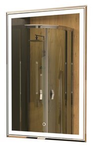 Изображение товара Зеркало Azario Melis 60 x 80 см, с LED подсветкой, диммер, сенсорный выключатель, белый, CS00066634