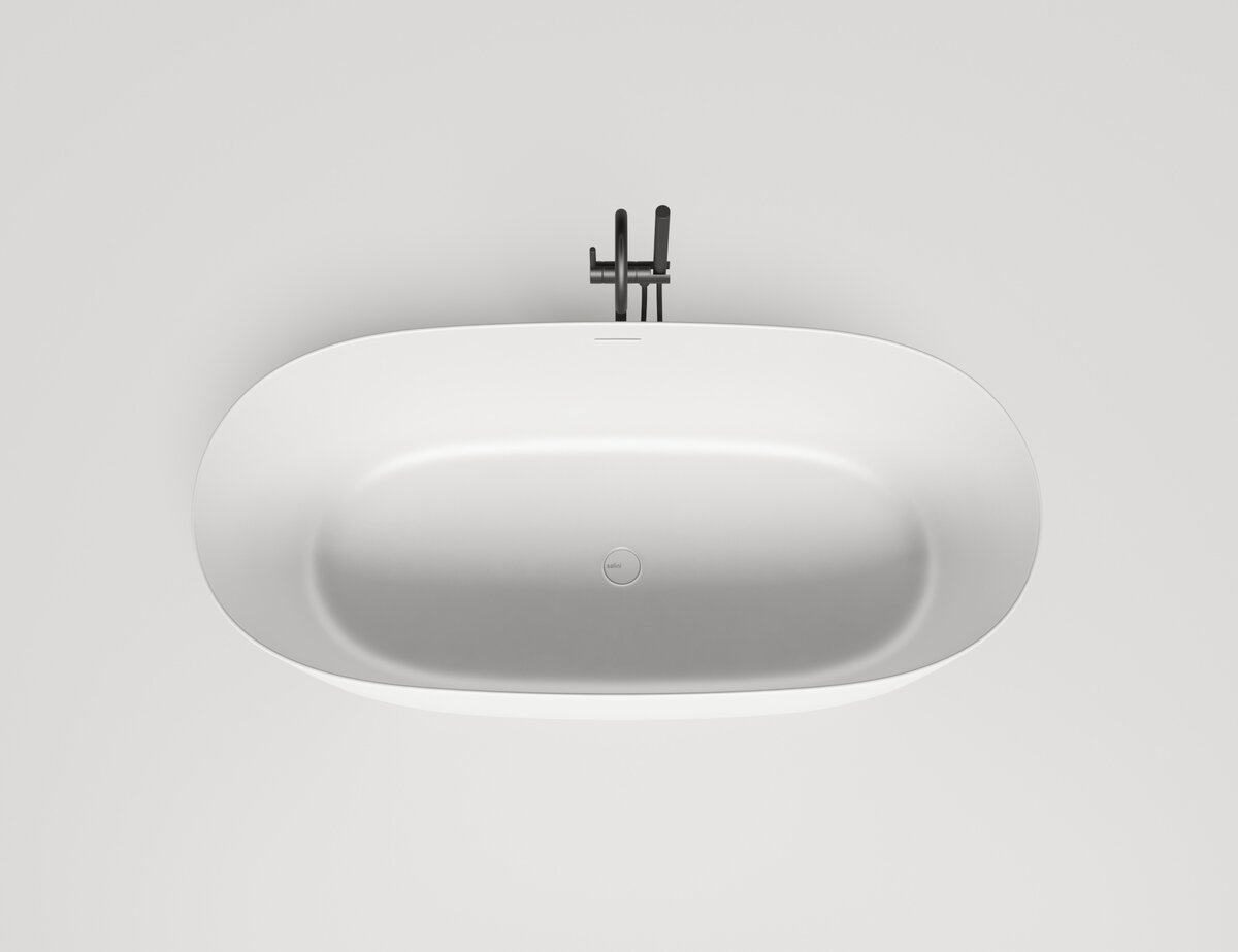 Изображение товара Ванна Salini Sofia 170 х 80 х 60 см, из искусственного камня S-Sense, белый глянцевый, 102516G