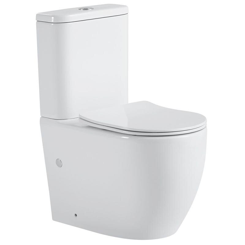 Изображение товара Унитаз-компакт безободковый Black&White Universe W-7789 белый фарфор