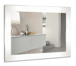 Изображение товара Зеркало Azario Норма 80 x 60 см, с LED подсветкой, диммер, сенсорный выключатель, подогрев, белый, ФР-00001040