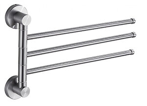 Изображение товара Держатель для полотенец Savol 56, поворотный, тройной, цвет сатин, S-005603