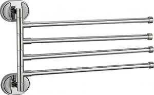 Изображение товара Держатель для полотенец Savol 70, поворотный, четверной, хром, стальной