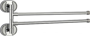 Изображение товара Держатель для полотенец Savol Серия 70 38 см двойной поворотный хром