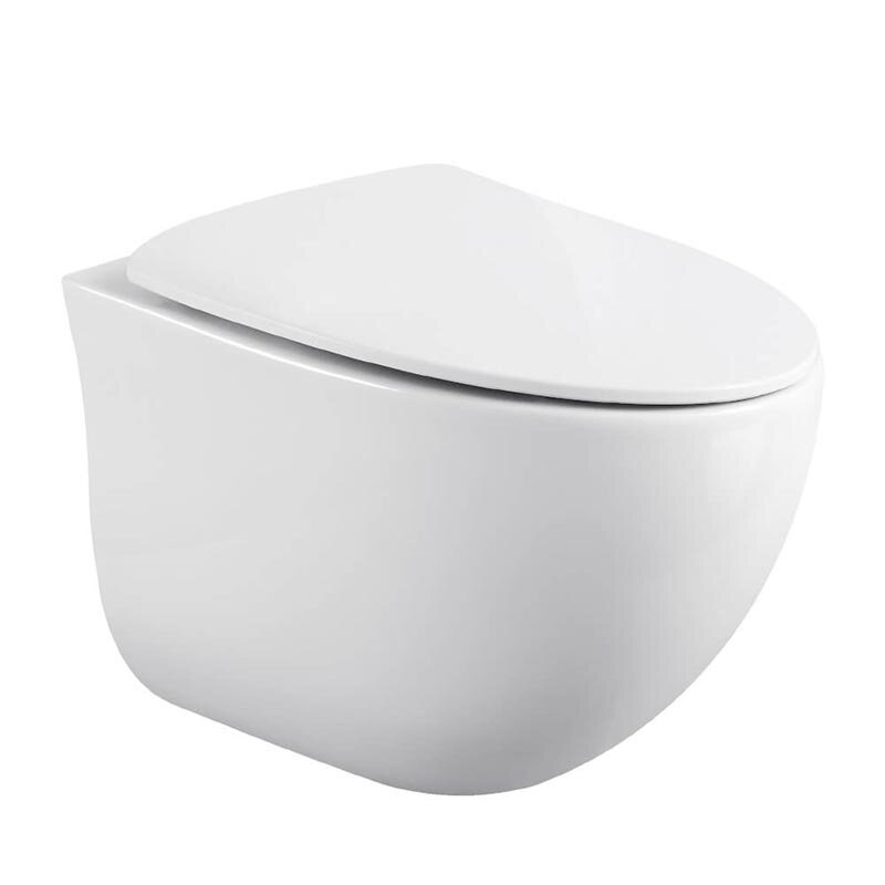 Изображение товара Подвесной унитаз Black&White Universe W-751 безободковый белый