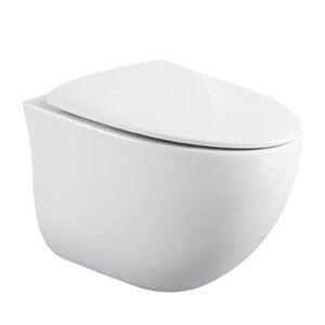 Изображение товара Подвесной унитаз Black&White Universe W-751, безободковый, белый