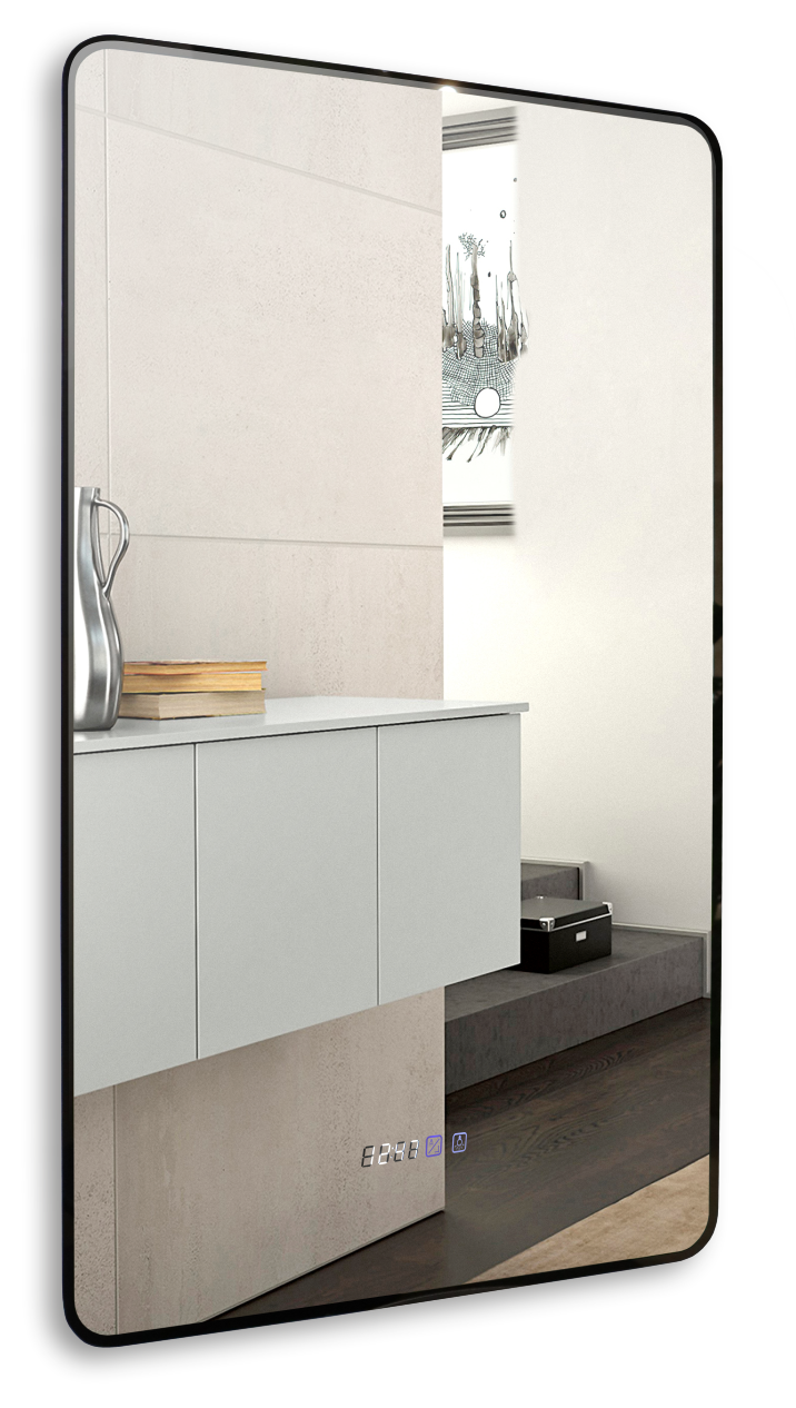 Изображение товара Зеркало Azario Incanto-3 с LED-подсветкой 60x100 см, сенсор, диммер, часы, IP44 Изображение товара Зеркало Azario Incanto-3 с LED-подсветкой 60x100 см, сенсор, диммер, часы, IP44