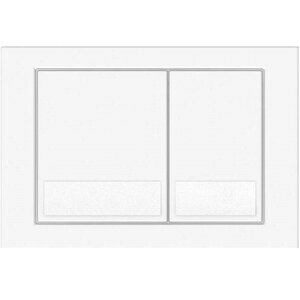 Изображение товара Клавиша смыва Veconi Square VFS001WH, кнопки прямоугольные, белый глянец