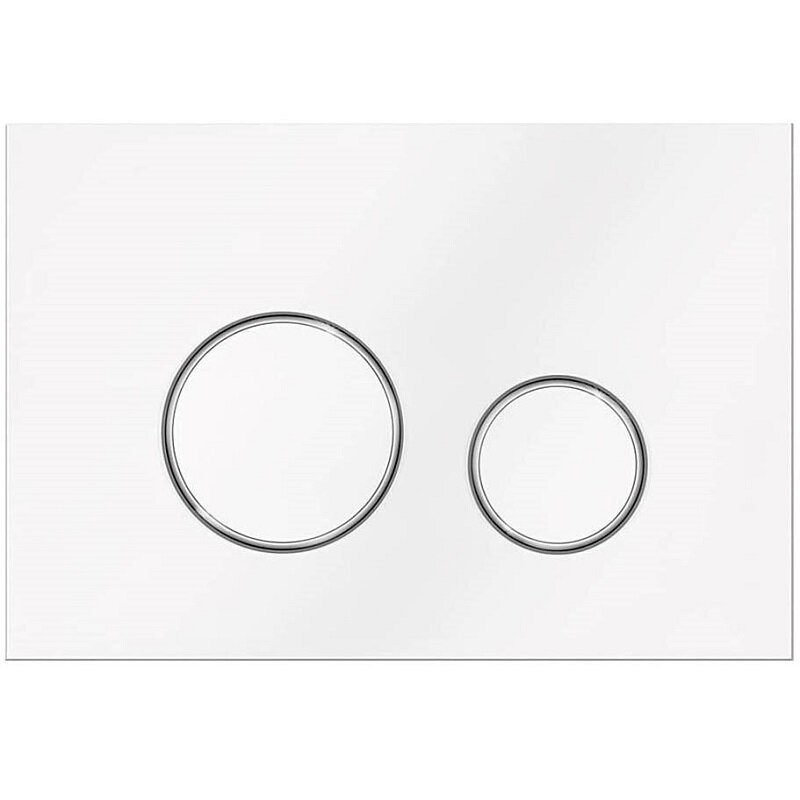 Изображение товара Клавиша смыва Veconi Round VFR005WCH белый глянцевый хром механическая двухрежимная