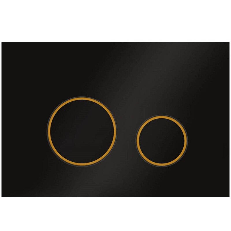 Изображение товара Клавиша смыва Veconi Round VFRD004BLG черный матовый с каймой золото