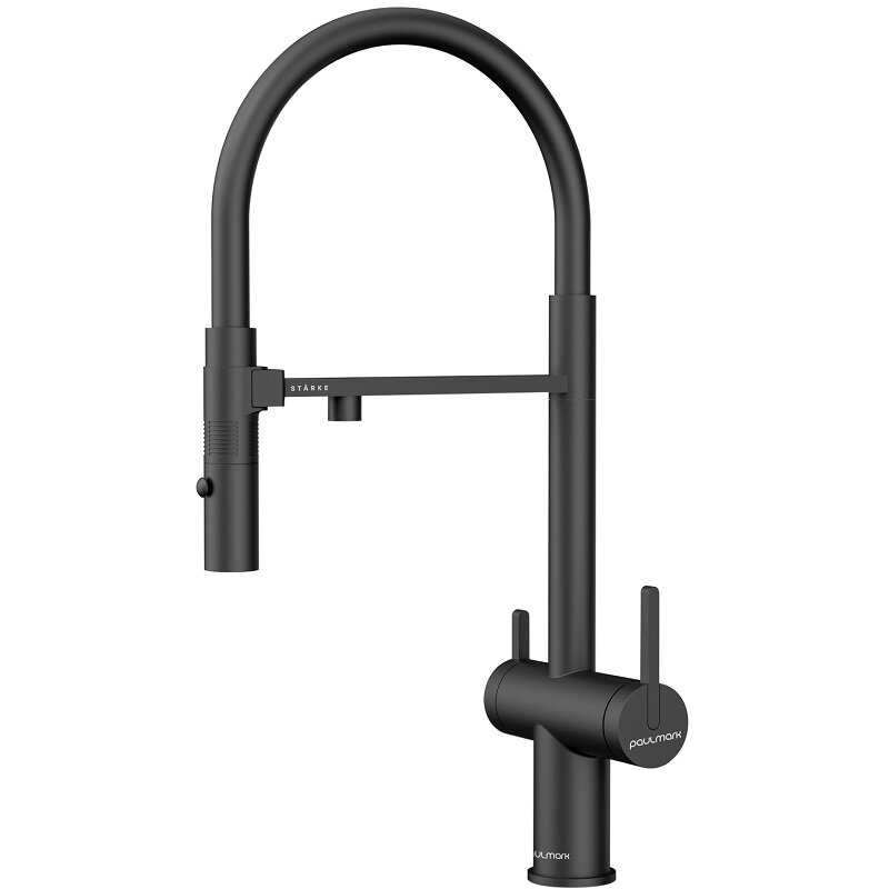 Изображение товара Смеситель Paulmark Gravity Gr213888-AN для кухонной мойки под фильтр, антрацит