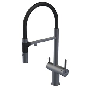 Изображение товара Смеситель Paulmark Gravity Gr213888-GM для кухонной мойки под фильтр, вороненая сталь