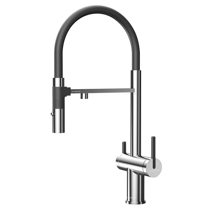 Изображение товара Смеситель Paulmark Gravity Gr213888-CR для кухонной мойки под фильтр, хром