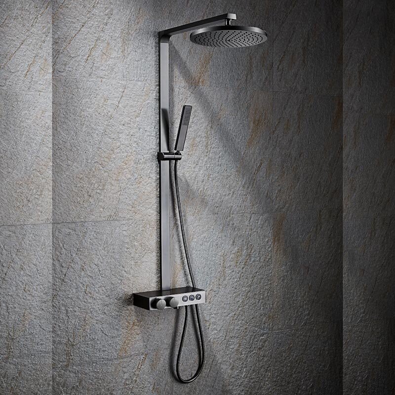 Изображение товара Душевая система Black&White Universe U7815GM термостатическая Gun Metal