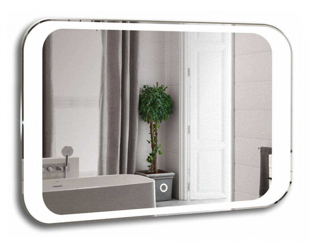 Изображение товара Зеркало Azario Индиго-2 80 x 55 см, с LED подсветкой, сенсорный выключатель, подогрев, белый, ФР-00001702 Изображение товара Зеркало Azario Индиго-2 80 x 55 см, с LED подсветкой, сенсорный выключатель, подогрев, белый, ФР-00001702