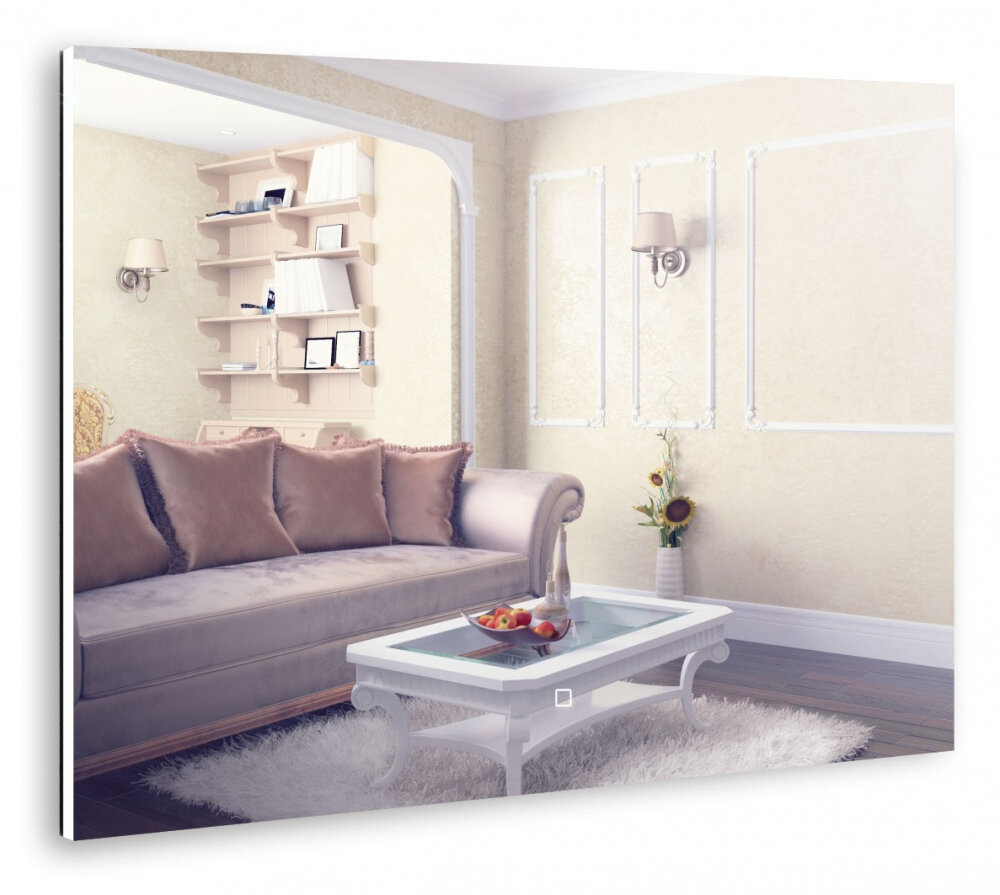 Изображение товара Зеркало Azario Алмина 80 x 60 см, с LED подсветкой,сенсорный выключатель, белый, LED-00002256