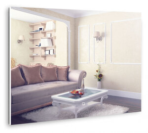 Изображение товара Зеркало Azario Алмина 80 x 60 см, с LED подсветкой,сенсорный выключатель, белый, LED-00002256