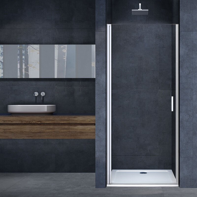 Изображение товара Душевая дверь в нишу Vincea Alpha, 70 х 195 см, распашная, стекло прозрачное, хром, VDP-3AL700CL