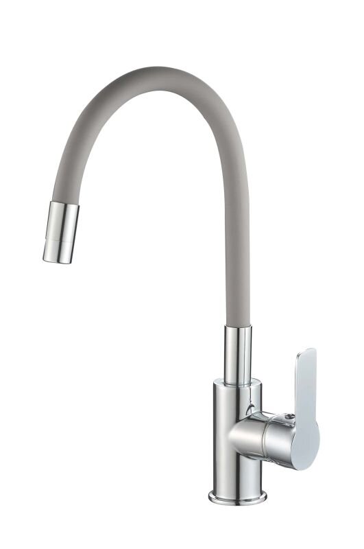 Изображение товара Смеситель кухонный Rush Siple SI7335-60Grey с гибким изливом, хром