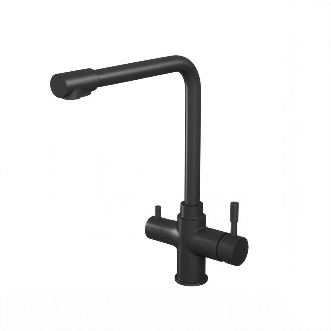 Изображение товара Смеситель Rush MS9035-33Black для кухонной мойки, под фильтр, черный матовый Изображение товара Смеситель Rush MS9035-33Black для кухонной мойки, под фильтр, черный матовый