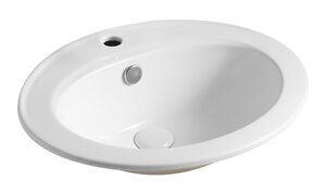 Изображение товара Раковина Azario 56.5 см с переливом и одним отверстием белая AZ-T808