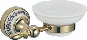 Изображение товара Мыльница Savol 68b, керамическая, с настенным держателем, цвет золото, S-06859B