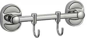Изображение товара Планка с крючками Savol 70, 2 крючка, хром, настенная установка