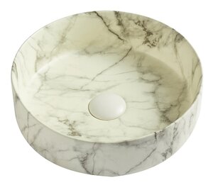 Изображение товара Раковина Azario 34.6 см накладная без перелива матовый мрамор