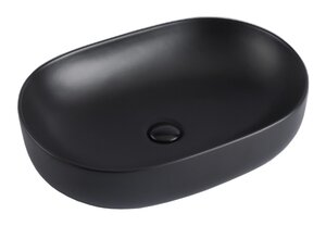 Изображение товара Раковина Azario 60 см накладная графит матовая овальная без перелива