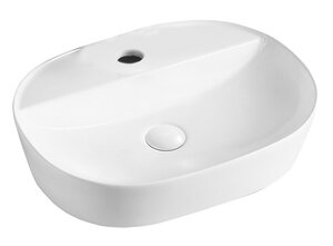 Изображение товара Раковина Azario 50.5 см накладная, без перелива, 1 отверстие, белый, AZ-2202