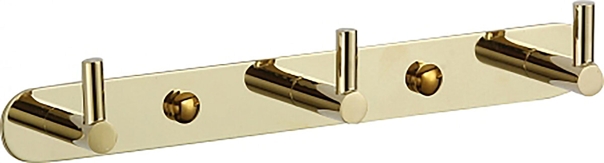 Изображение товара Планка с крючками Savol, 3 крючка, цвет золото, S-007213B