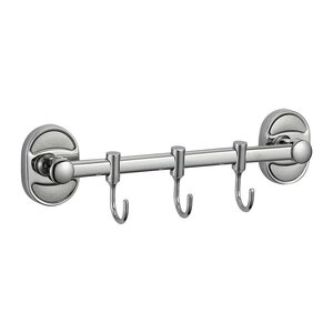 Изображение товара Планка с крючками Savol 70, 3 крючка, цвет хром, S-008203