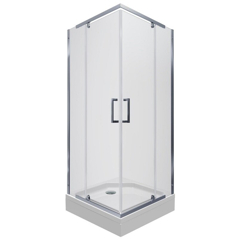 Изображение товара Душевой уголок Triton Каппа 90x90 см квадратный хром стекла прозрачные низкий поддон