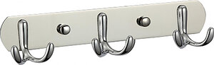 Изображение товара Планка с крючками Savol, 3 крючка, цвет хром, S-07203B