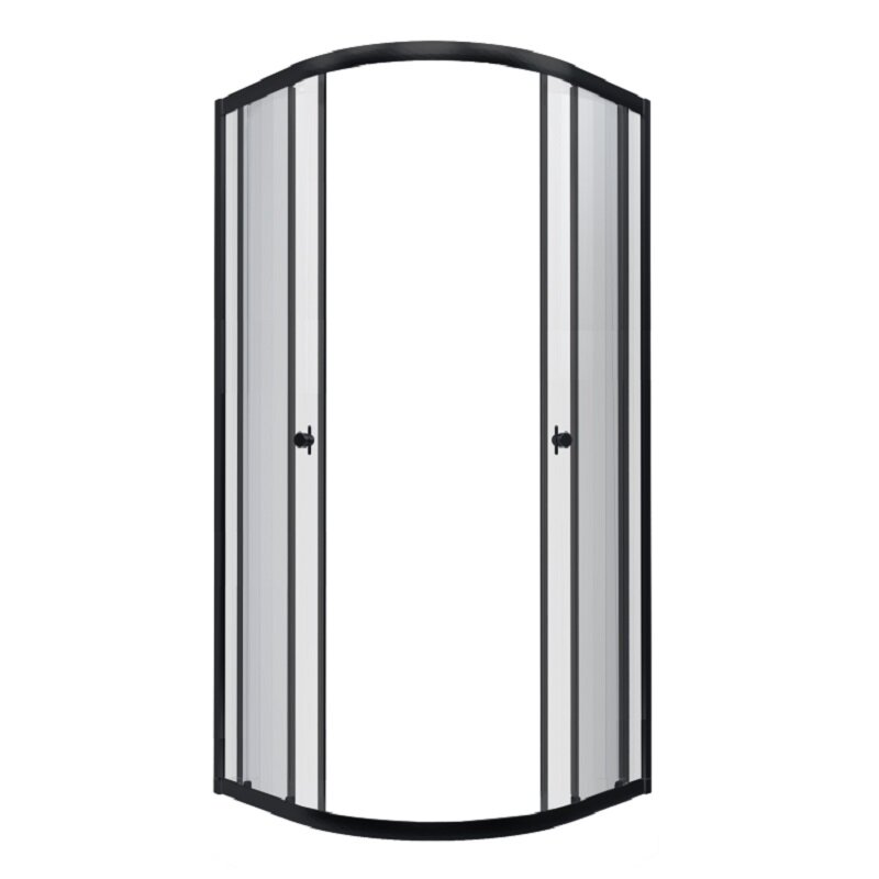 Изображение товара Душевой уголок Triton Альфа, 90 х 90 см, четверть круга, стекла прозрачные, без поддона, профиль черный, Щ0000054224