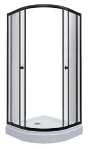 Изображение товара Душевой уголок Triton Альфа 100x100 см четверть круга раздвижные двери прозрачное стекло