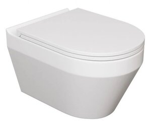 Изображение товара Подвесной безободковый унитаз Caprigo Modern Polo, крышка микролифт, белый, P-1403 (УК051291)