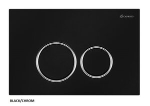 Изображение товара Клавиша смыва Caprigo DEW-R ABS для унитаза, черный хром, 24.4x3x16.2 см