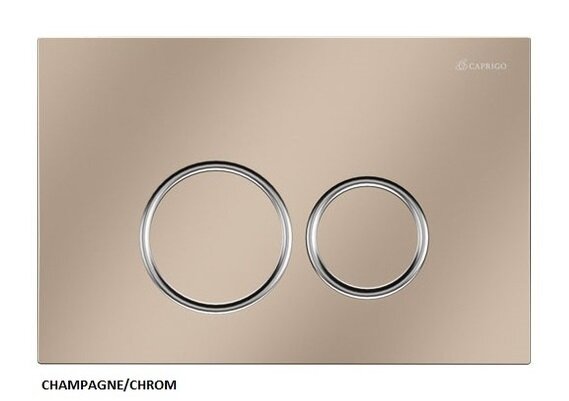 Изображение товара Клавиша смыва Caprigo DEW-R ABS круглые кнопки, хром, розовый шампань