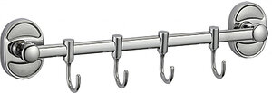 Изображение товара Планка с крючками Savol 70, 4 крючка, цвет хром, S-008204