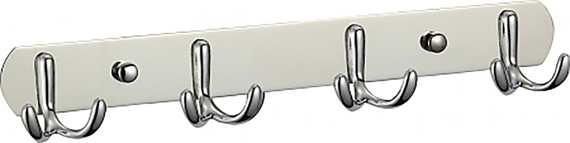 Изображение товара Планка с крючками Savol 4 крючка хром для стены 36.9 см