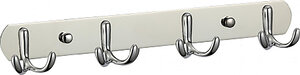 Изображение товара Планка с крючками Savol, 4 крючка, цвет хром, S-07204B