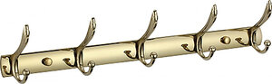 Изображение товара Планка с крючками Savol, 5 крючков, цвет золото, S-00115B