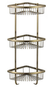 Изображение товара Полка-решетка тройная Savol, угловая, цвет бронза, S-C5854-3
