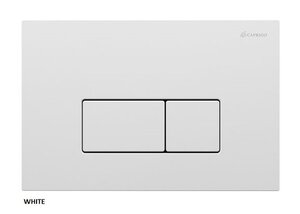 Изображение товара Клавиша смыва Caprigo Line ABS, кнопки прямоугольные, белый, LA002-white (УК051839)