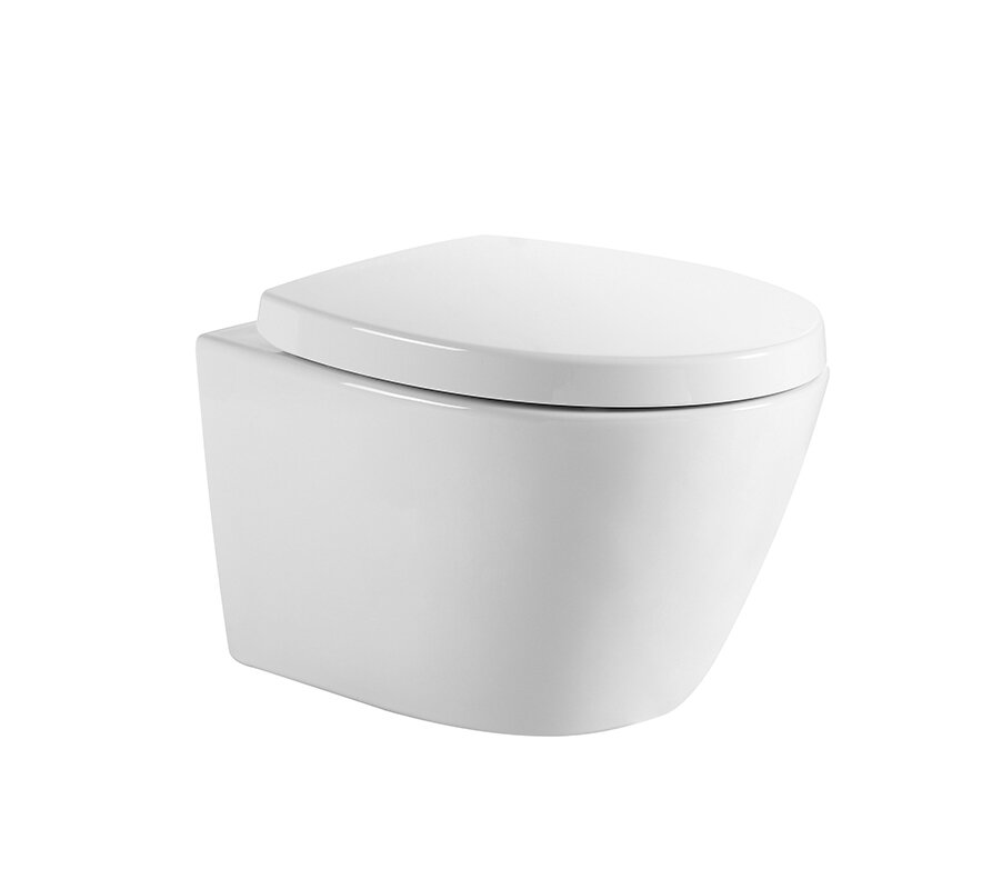 Изображение товара Унитаз безободковый подвесной Aquanet Zvezda 303977 ZV-1 с крышкой микролифт белый