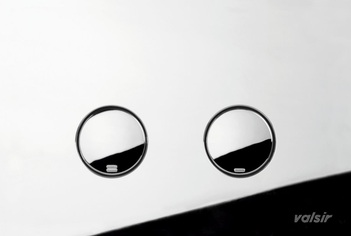 Изображение товара Кнопка смыва Valsir P4 глянцевая хром двухрежимная для унитаза