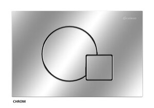 Изображение товара Клавиша смыва Caprigo Shape ABS хром механическая и электронная двухрежимная