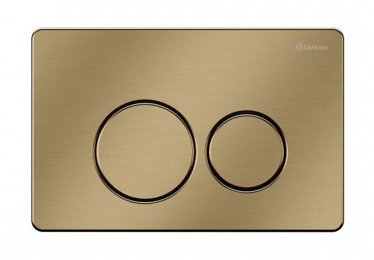 Изображение товара Клавиша смыва Caprigo DEW Steel бронза механическая пневматическая двухрежимная